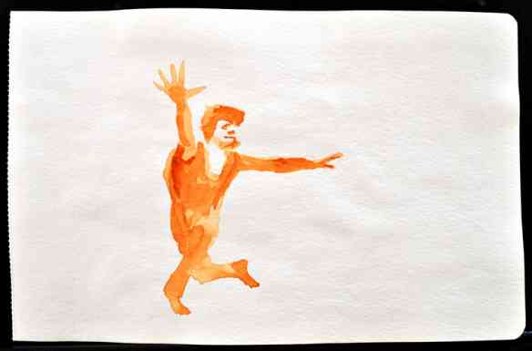 Dancer Study 3, Watercolor, 8"x5"