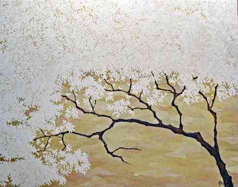 White Tree,  35 x 45, Oil on Linen