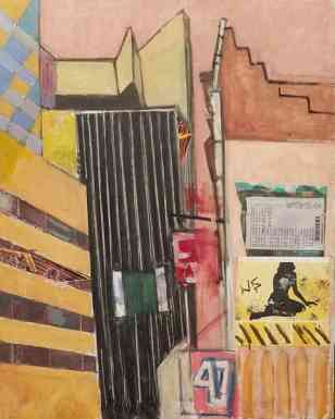 Joseph Solman, #47, oil and collage on canvas, 30x24, 1982-2000