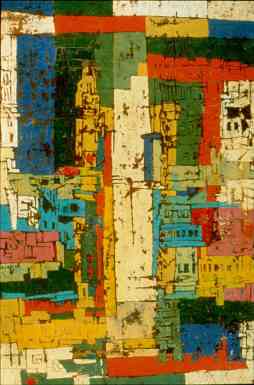 Karl Zerbe, San Francisco City of Many Colors, polymer on masonite, 1958, 40x26   