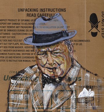 Container IX, 24 x 22, acrylic on card board