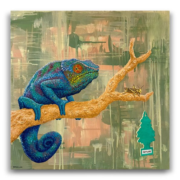 "Royal Nature", oil and acrylic on canvas, 30 X 30