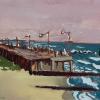 Boardwalk, Jamaica, Long Island, gouache, 11 x 14, 1934