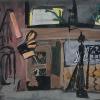 Tinsmith Shop, Gouache on black paper, 12 x 14, 1938
