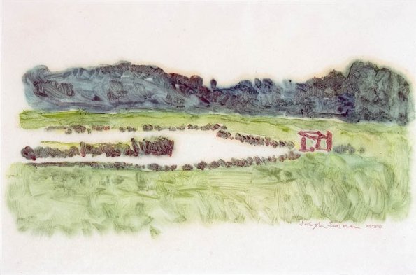 Essex Marsh, monotype, 11 x 16