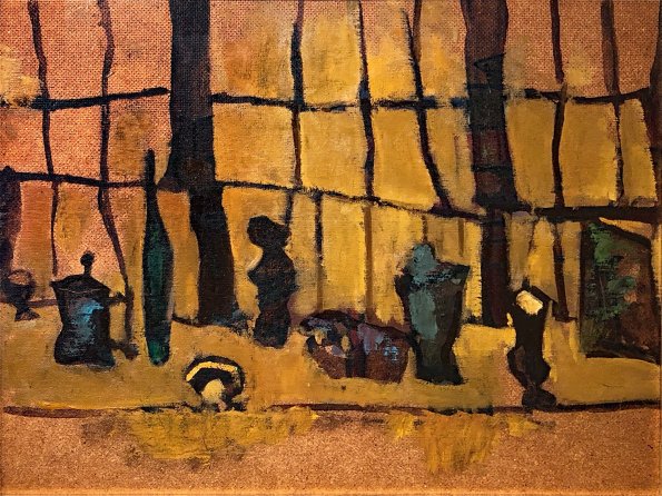 Studio at Dusk, 1950, oil on masonite, 18 x 24 in.