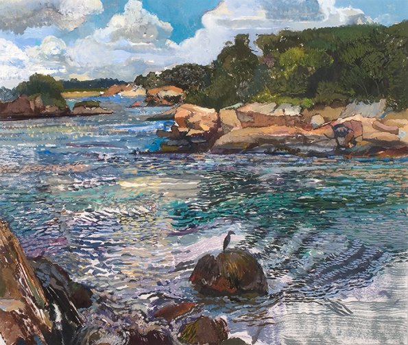 High Tide, 32 x 40", Oil on board