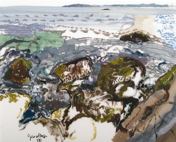 A Tanker on the Horizon, 15 1/2 x 19 1/2/", Oil on board