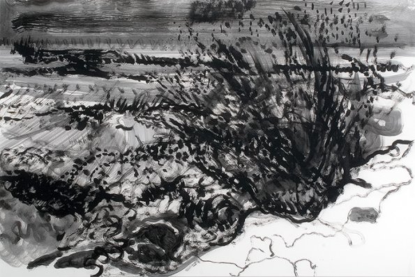 Sea Foam in the Tide, 30 x 20", Oil on board