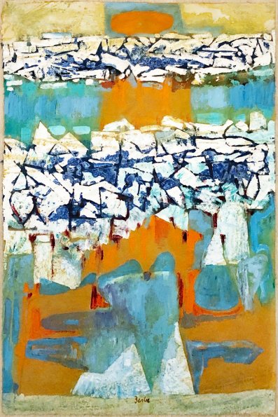 Tundra, Arctic Thaw 1, gouache on paper, 36x24, 1958