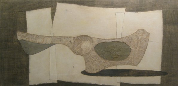 Guitar, collage, 34 x 72, 195