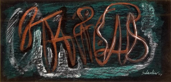 Abstract, crayon, 8 x 16, 1940