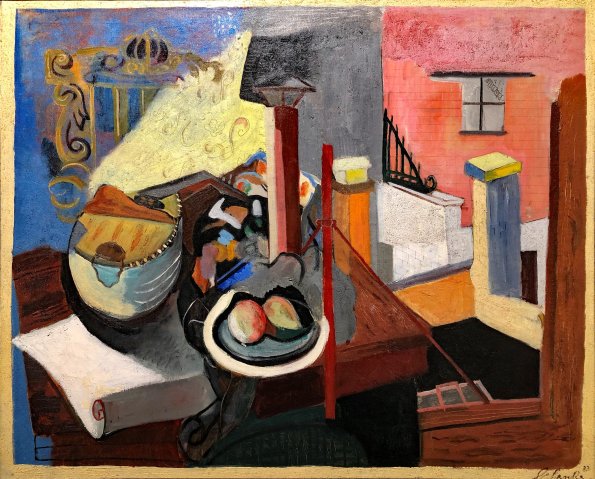Louis Schanker, Architectural Still Life, oil on canvas, 29 x 36 in., Paris 1932