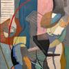 Abstraction With Musical Instruments, oil on canvas, 39x27, 1932