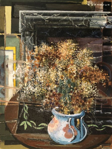 Still Life Dried Flowers, oil on canvas, 24x18