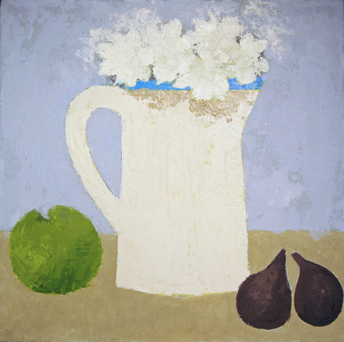 White Pitcher, oil on canvas, 12x12
