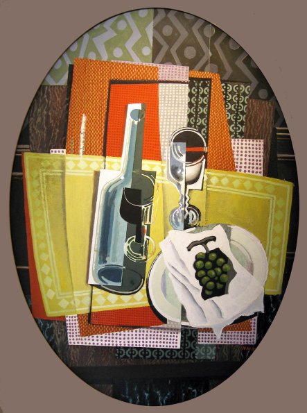 Still Life with Bottle, 34.25 x 46.25, oil on canvas