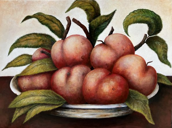 Peaches, oil on canvas, 30x40