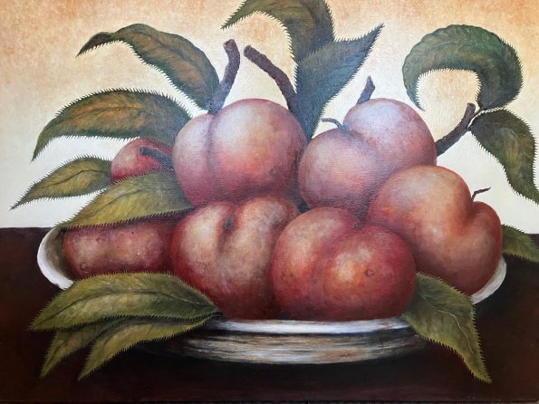 Peaches, oil on canvas, 30x40