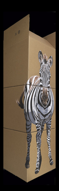 Kenya IV, 72 x 24 x 24, acrylic on card board