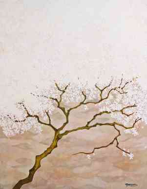 Cherry Blossoms, 45 x 35, Oil on linen