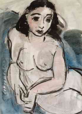 Nude, watercolor, 19x14, 1935