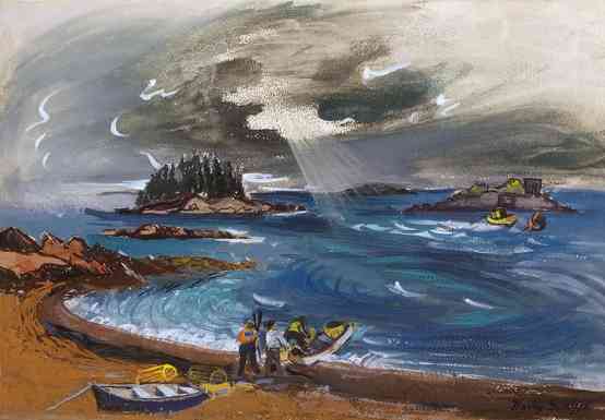 Quiet Cove Ipswich, watercolor, 24 x 30, 1942