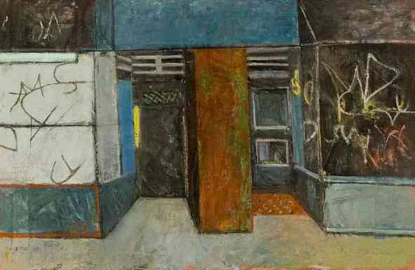 Abandoned Store Front, oil on canvas, 28 x 36, 1980