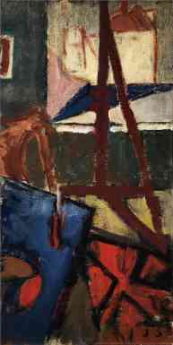 Easel, 1935, oil on canvas, 20 x 10 in.