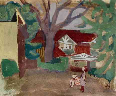 The Red House, gouache, 8 x 7, 1939