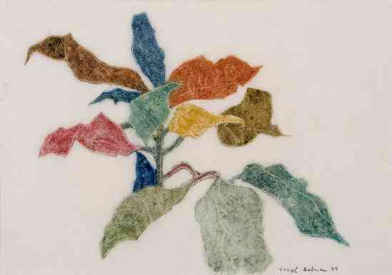 Leaves, monotype, 16 x 12
