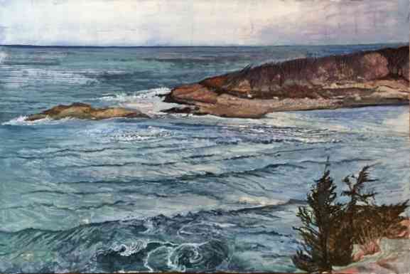 Kettle Cove, After Winter, oil on panel, 24x34